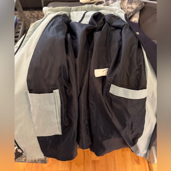 Gallery Blue Teal Full Zip Hidden Pockets Hooded Jacket• Small - Picture 5 of 9